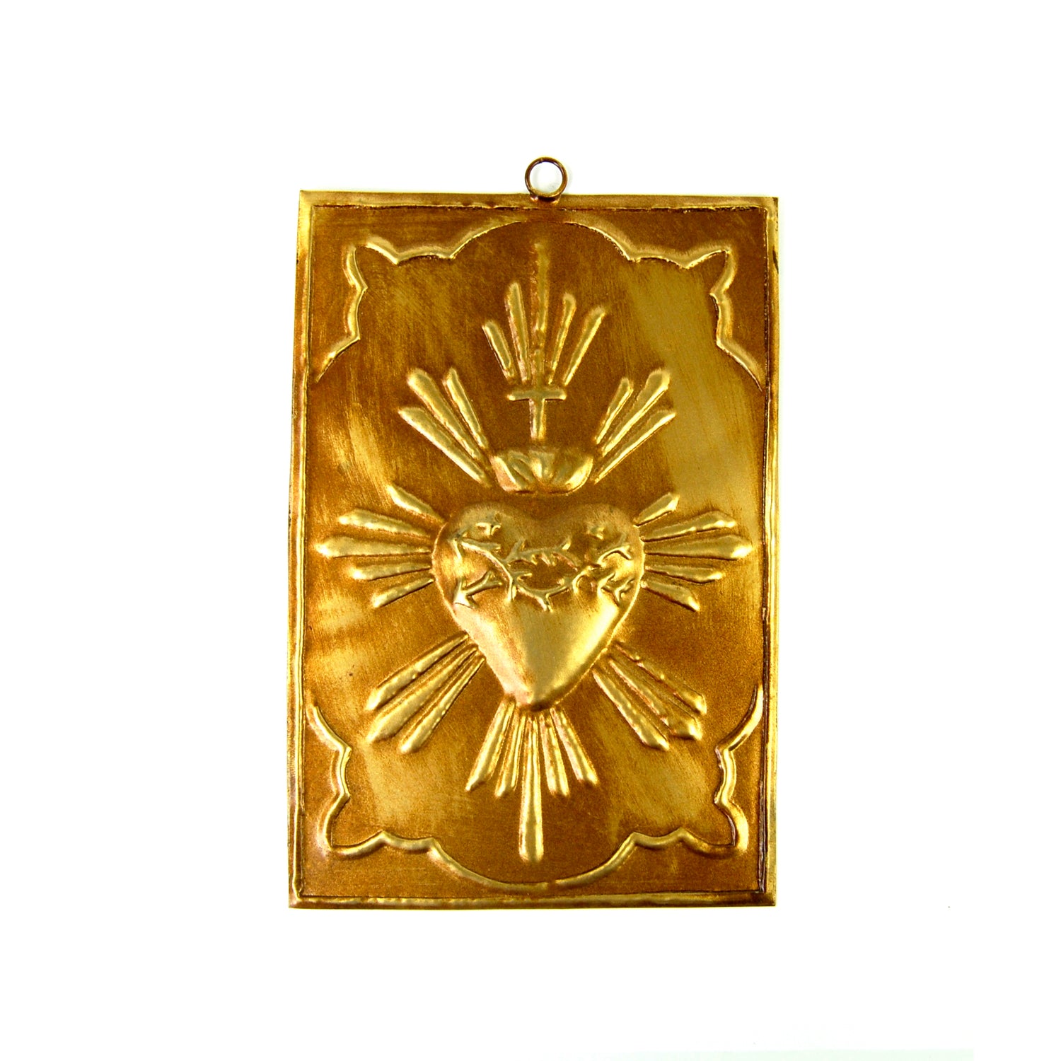 Sacred Heart Ex Voto Milagro Burning Flaming Heart Ornament