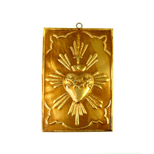 Load image into Gallery viewer, Sacred Heart Ex Voto Milagro Burning Flaming Heart Ornament
