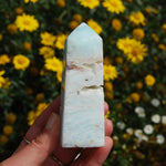 Caribbean Blue Calcite Crystal Tower
