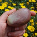 Polychrome Jasper Carved Crystal Palm Stone 180g 3"