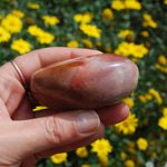 Polychrome Jasper Carved Crystal Palm Stone 180g 3"