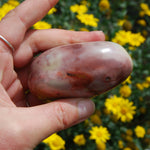 Polychrome Jasper Carved Crystal Palm Stone 180g 3"