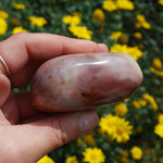 Polychrome Jasper Carved Crystal Palm Stone 180g 3"