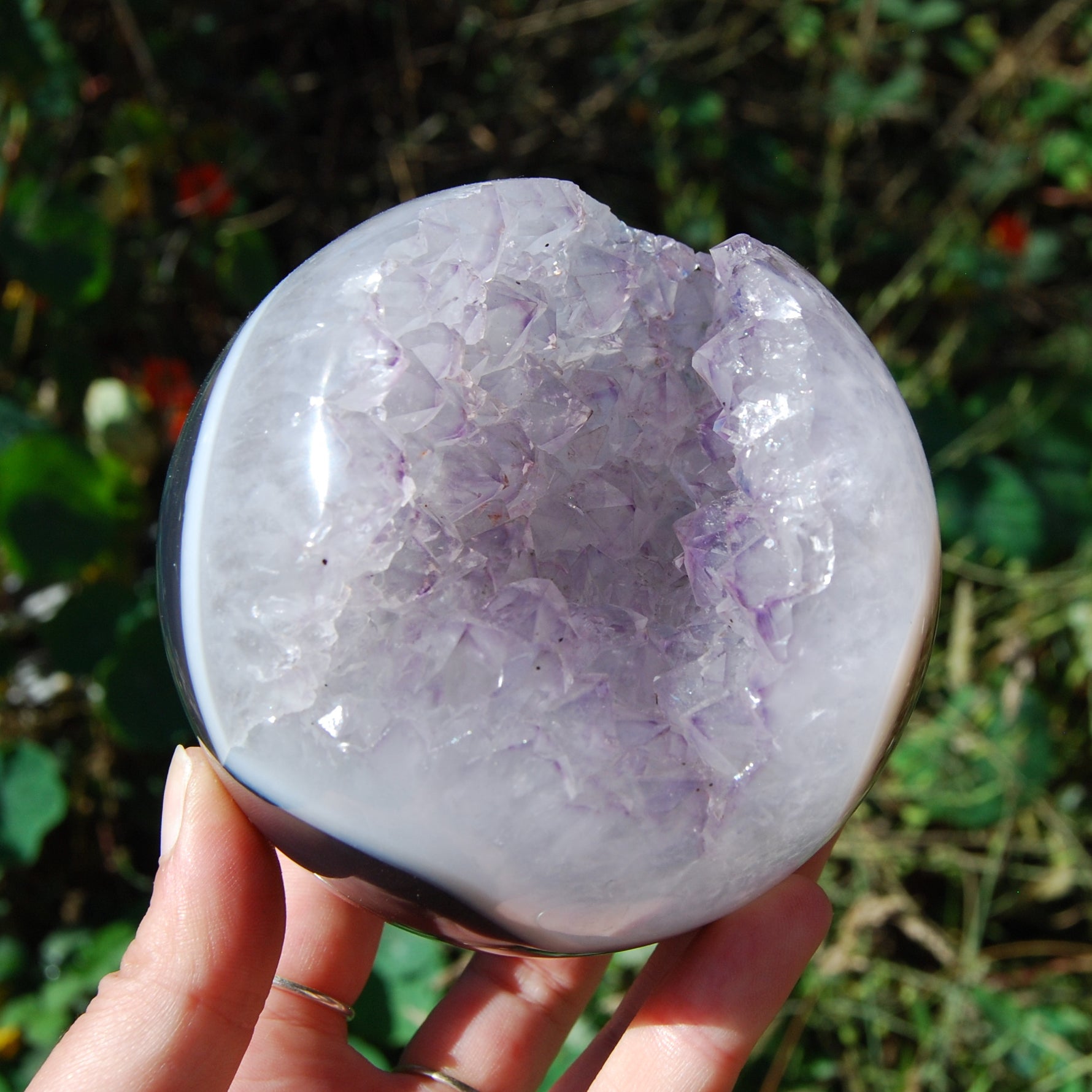 Amethyst Geode Crystal Sphere