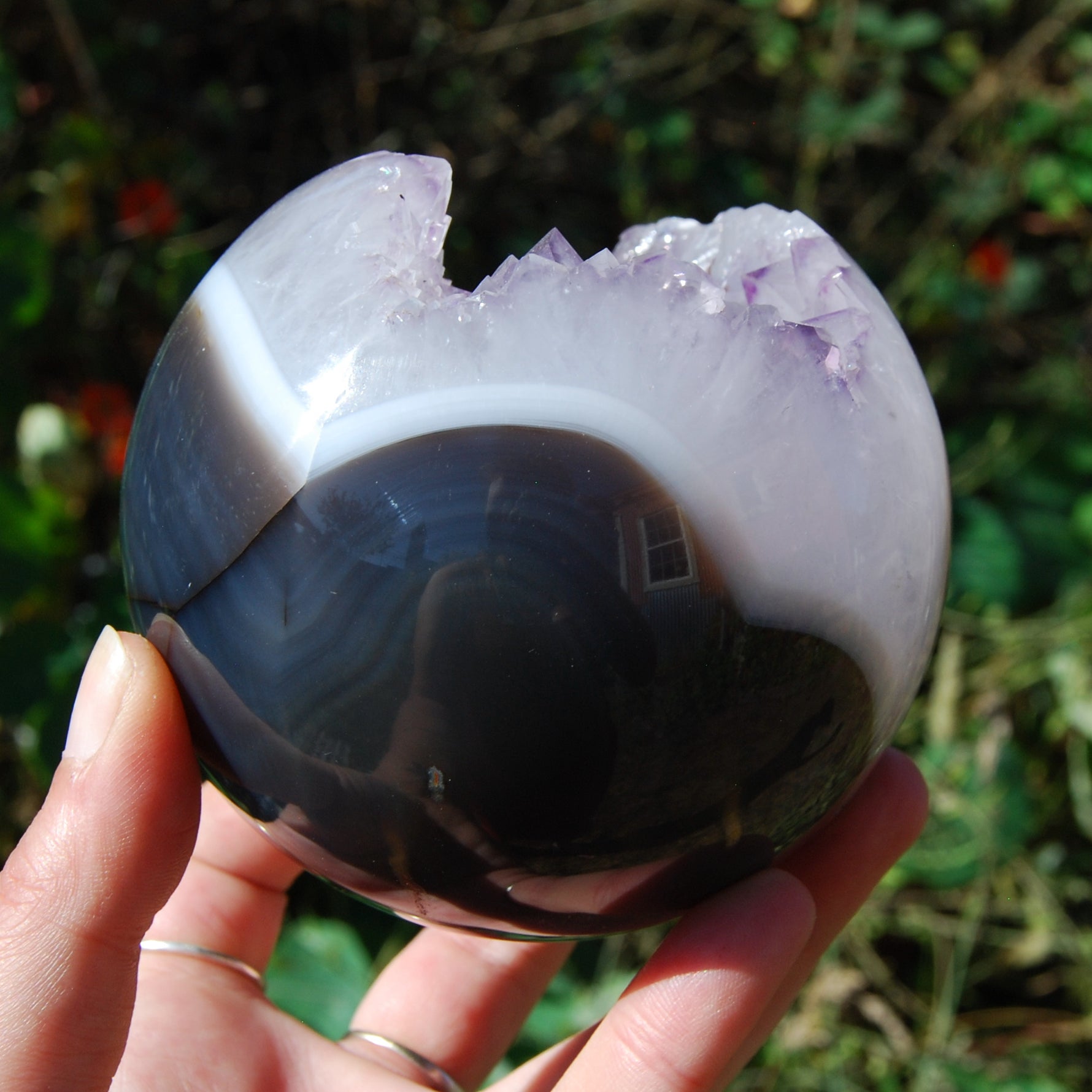 Amethyst Geode Crystal Sphere