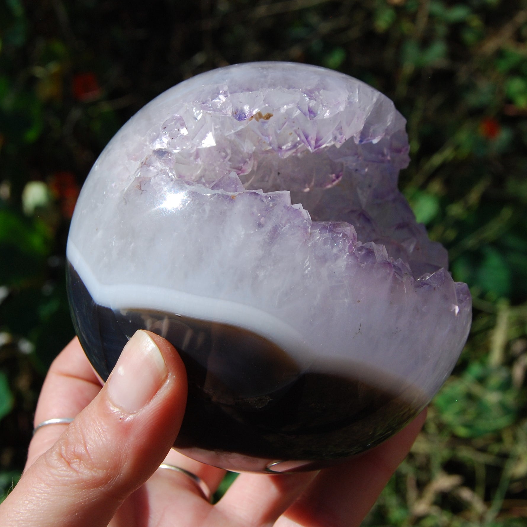 Amethyst Geode Crystal Sphere
