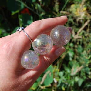 Angel Aura Clear Quartz Polished Crystal Spheres