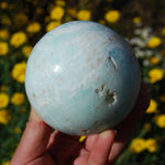 Caribbean Blue Calcite and Aragonite Crystal Sphere