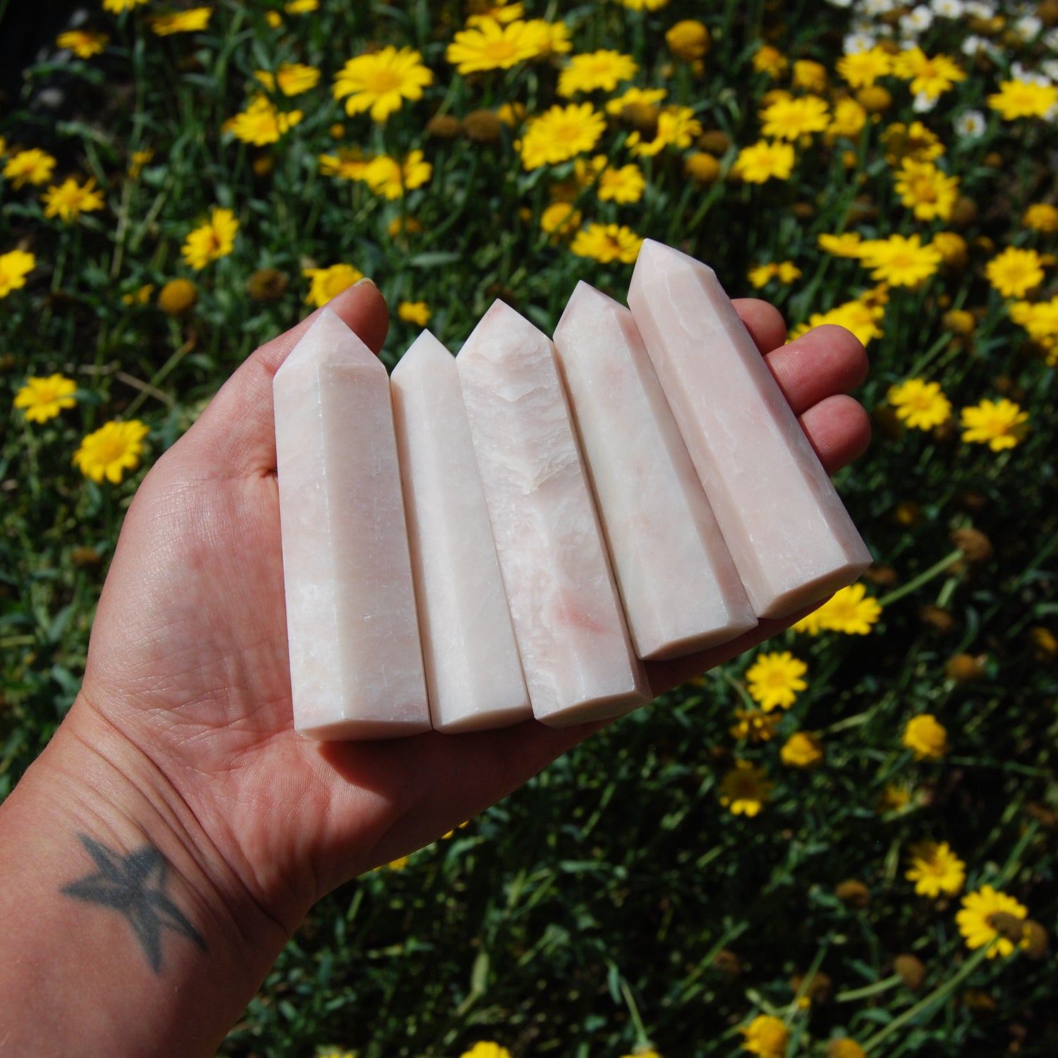 Peruvian Pink Opal Crystal Towers 