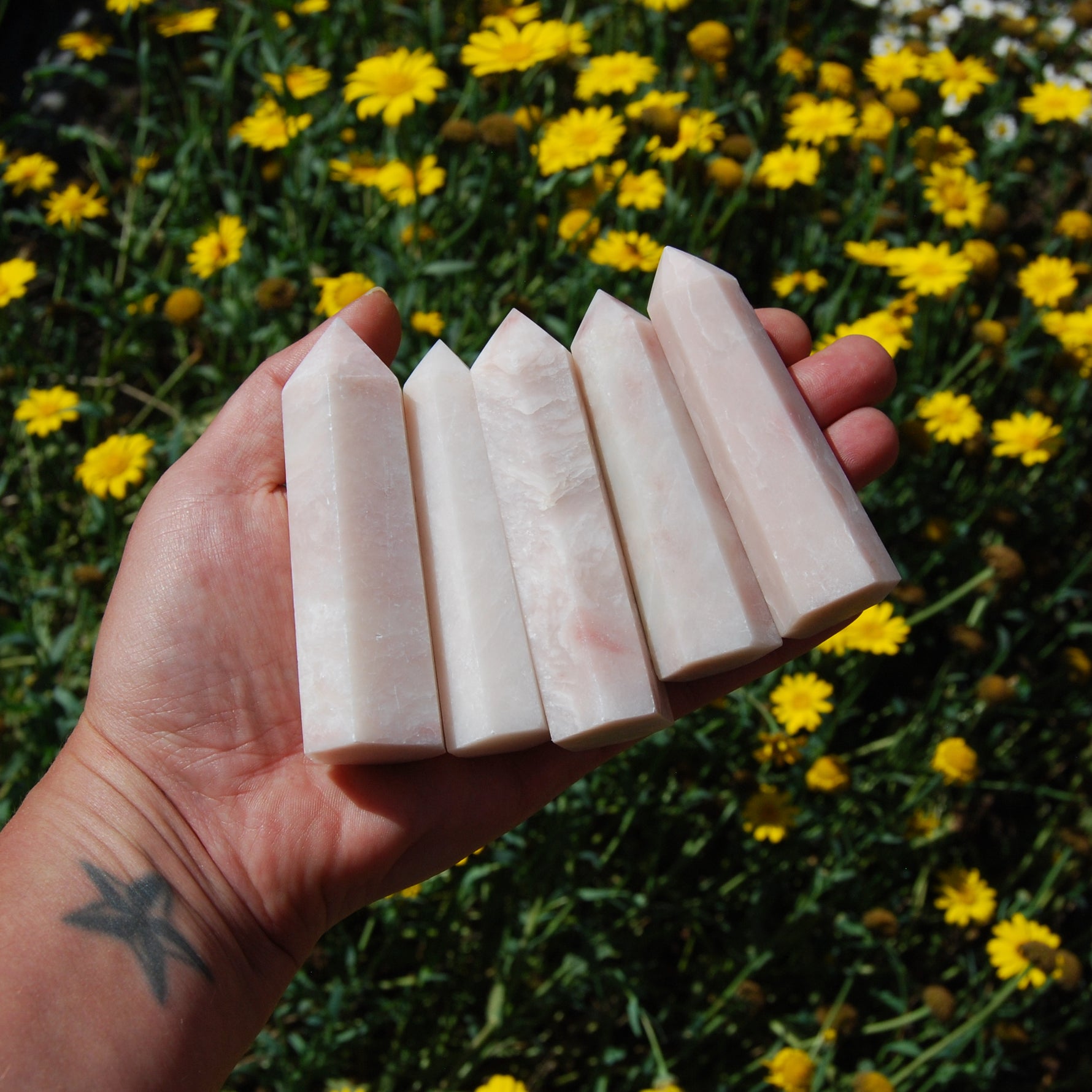 Peruvian Pink Opal Crystal Towers 