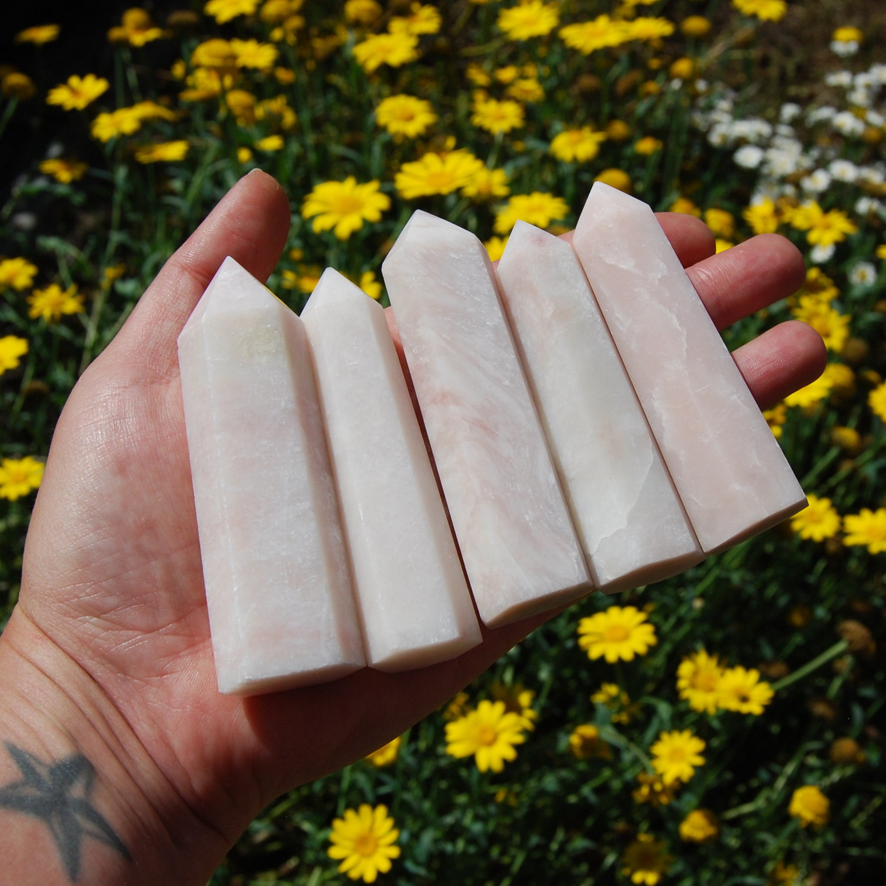 Peruvian Pink Opal Crystal Towers 
