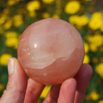 Rose Pink Calcite Crystal Sphere