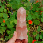 Rose Pink Calcite Crystal Tower