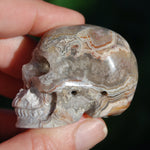 Laguna Lace Agate Carved Crystal Skull