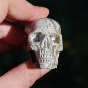 Laguna Lace Agate Carved Crystal Skull