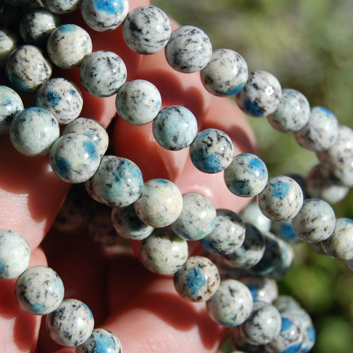 K2 Stone Beaded Power Bracelet 8mm Natural Gemstone Beads