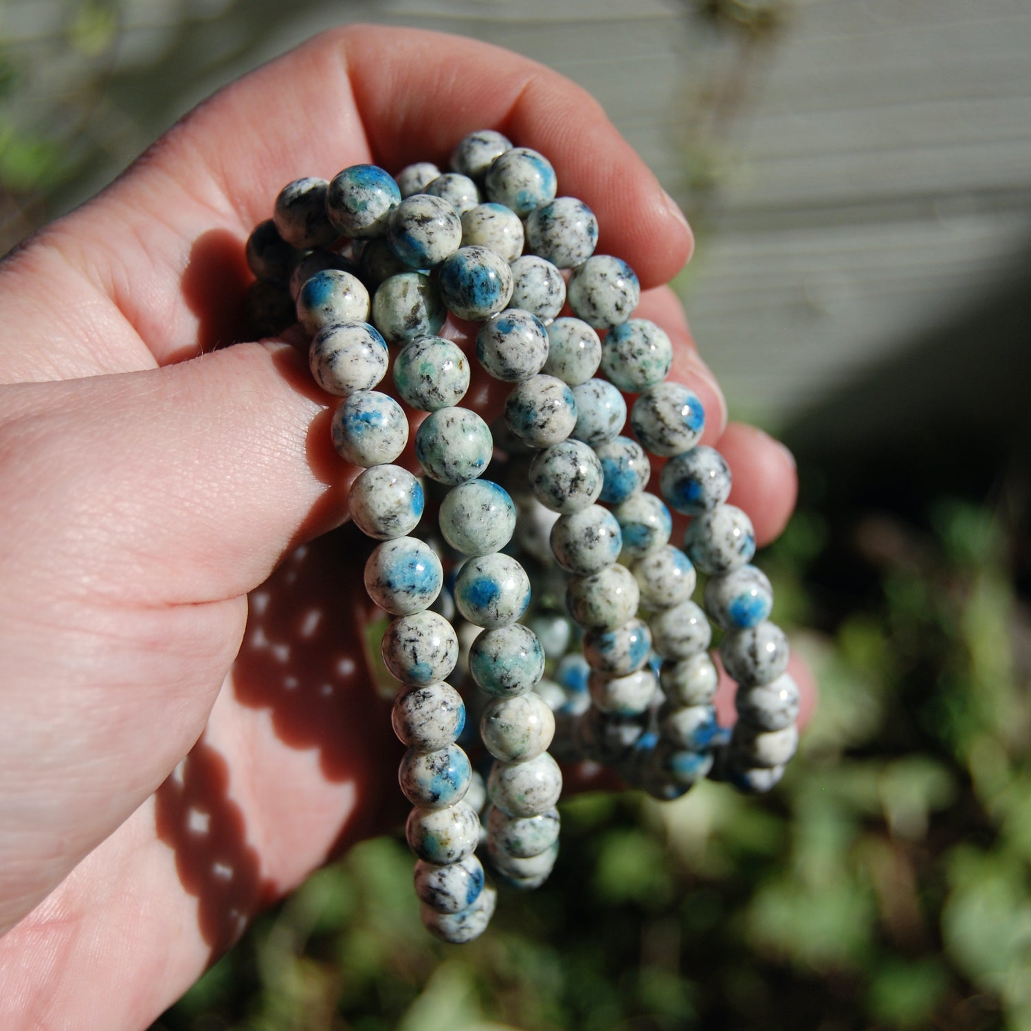 K2 Stone Beaded Power Bracelet 8mm Natural Gemstone Beads