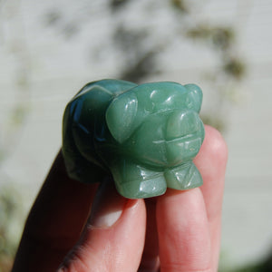 Green Aventurine Carved Crystal Pig Totems
