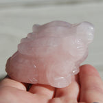 Rose Quartz Carved Crystal Rabbit Totems