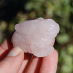 Rose Quartz Carved Crystal Rabbit Totems