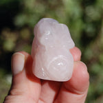 Rose Quartz Carved Crystal Rabbit Totems