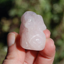 Load image into Gallery viewer, Rose Quartz Carved Crystal Rabbit Totems
