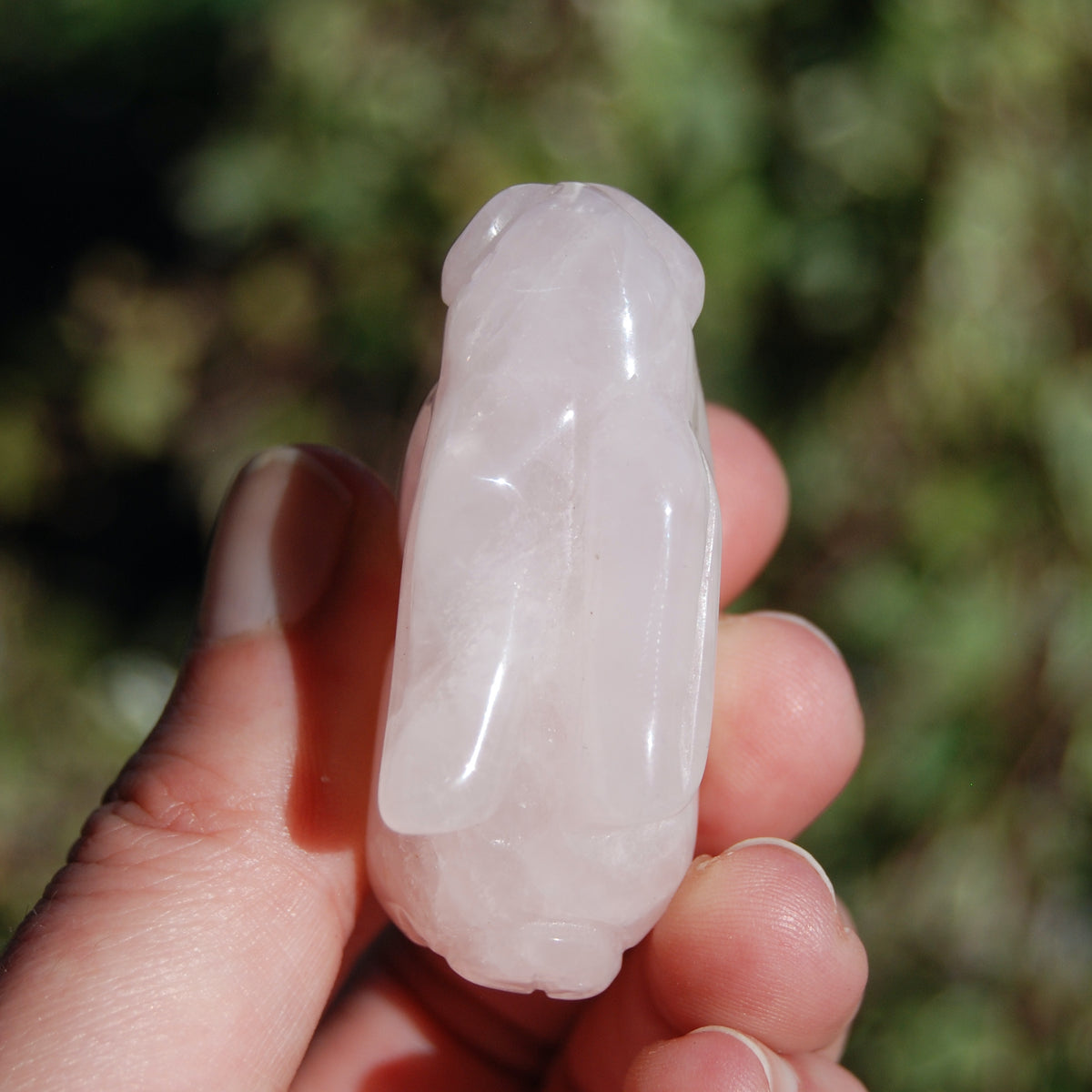Rose Quartz Carved Crystal Rabbit Totems
