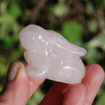 Rose Quartz Carved Crystal Rabbit Totems