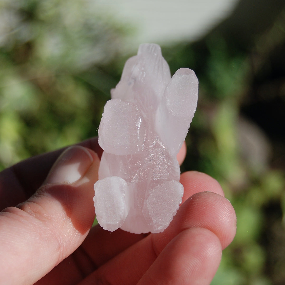 Rose Quartz Carved Crystal Bear Totems