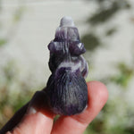 Chevron Dream Amethyst Carved Crystal Bear