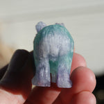 Rainbow Blue Fluorite Carved Crystal Bear
