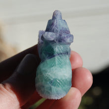 Load image into Gallery viewer, Rainbow Blue Fluorite Carved Crystal Bear
