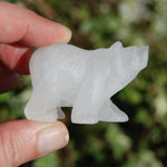 Rock Clear Quartz Carved Crystal Bear