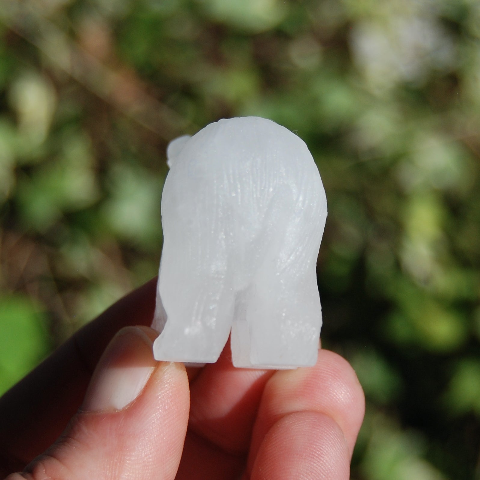 Rock Clear Quartz Carved Crystal Bear