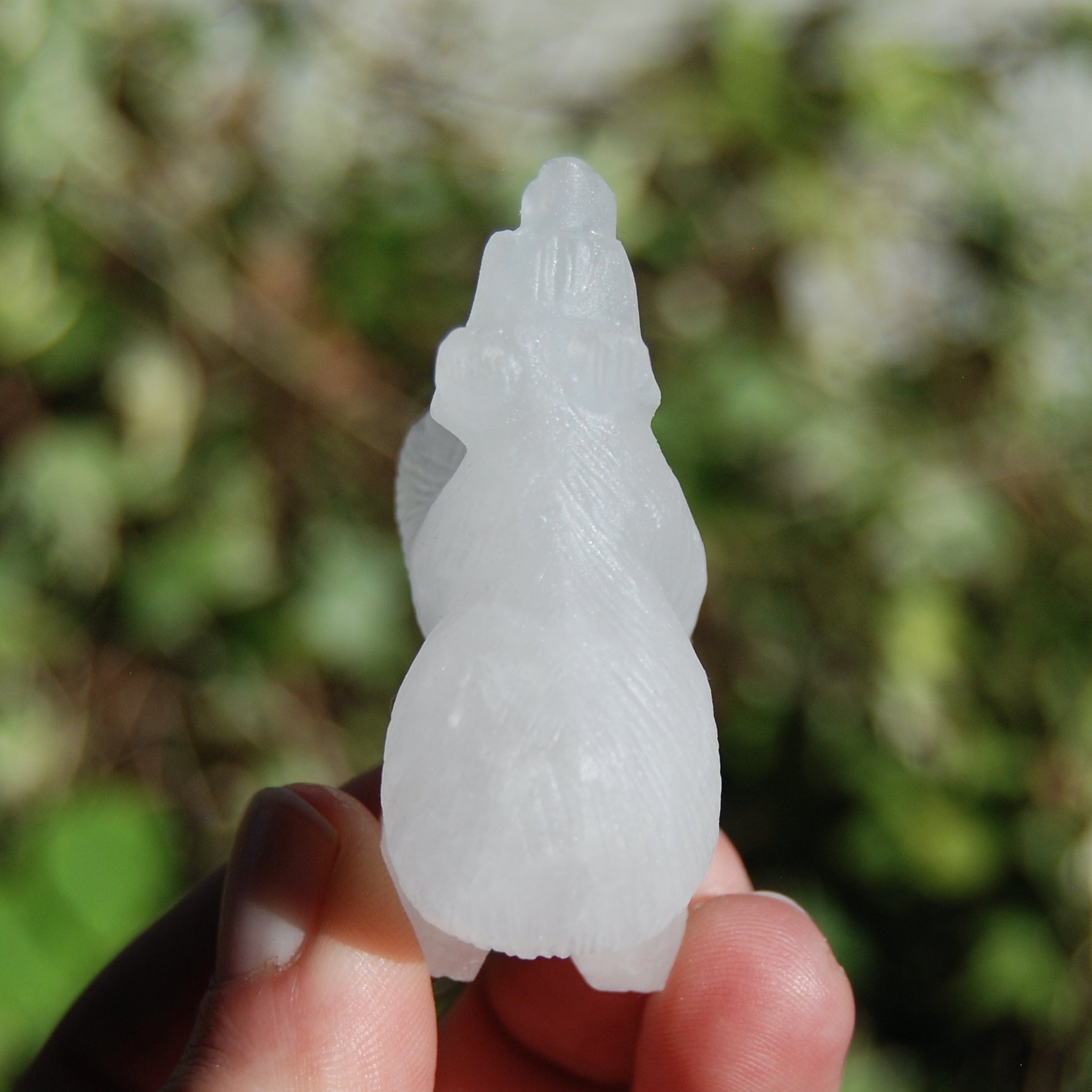 Rock Clear Quartz Carved Crystal Bear