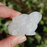 "Clear" Rock Quartz Carved Crystal Rabbit