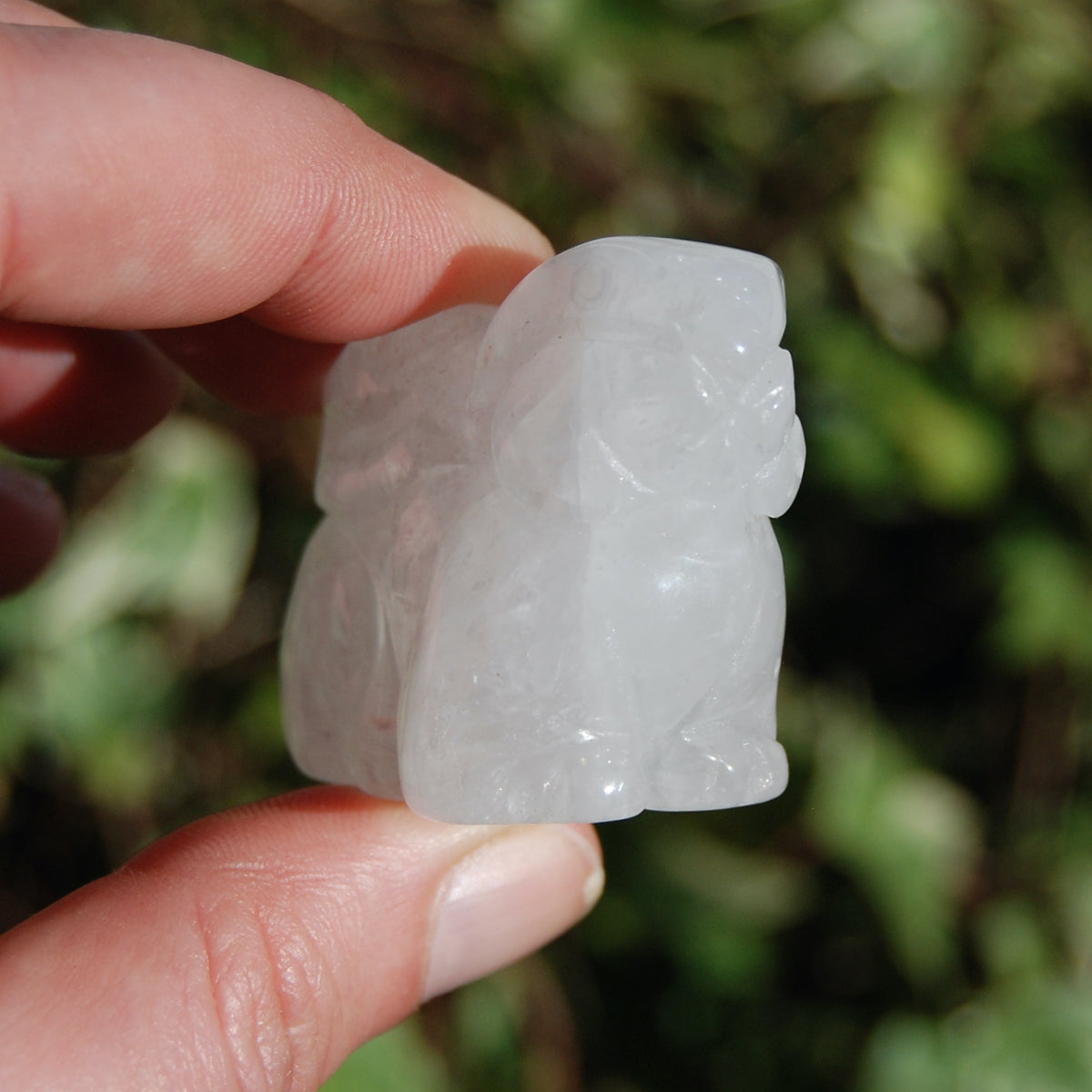 "Clear" Rock Quartz Carved Crystal Rabbit