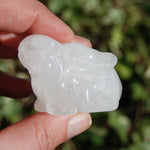 "Clear" Rock Quartz Carved Crystal Rabbit
