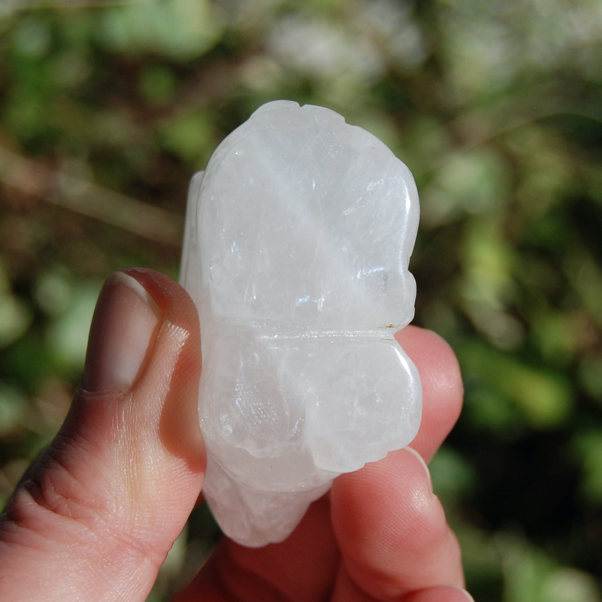 "Clear" Rock Quartz Carved Crystal Rabbit