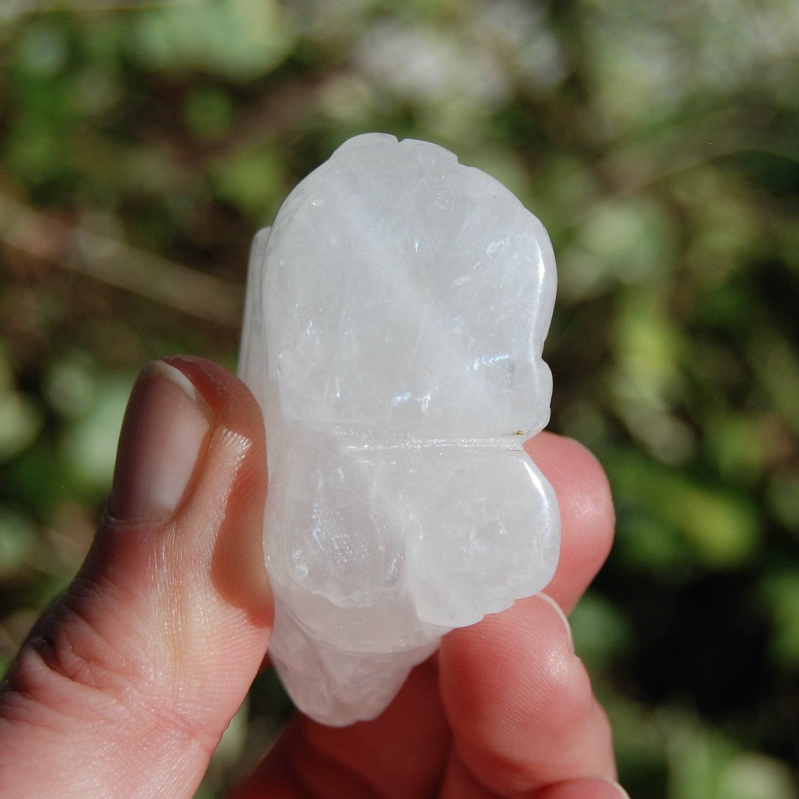 "Clear" Rock Quartz Carved Crystal Rabbit