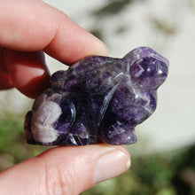 Load image into Gallery viewer, Chevron Dream Amethyst Carved Crystal Rabbit
