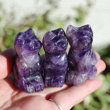 Load image into Gallery viewer, Amethyst Carved Crystal Cat
