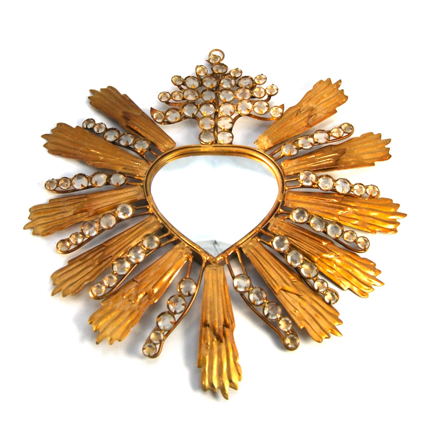 Jeweled Sacred Heart Ex Voto Accent Mirror