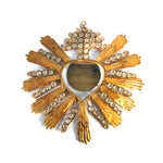 Jeweled Sacred Heart Ex Voto Accent Mirror
