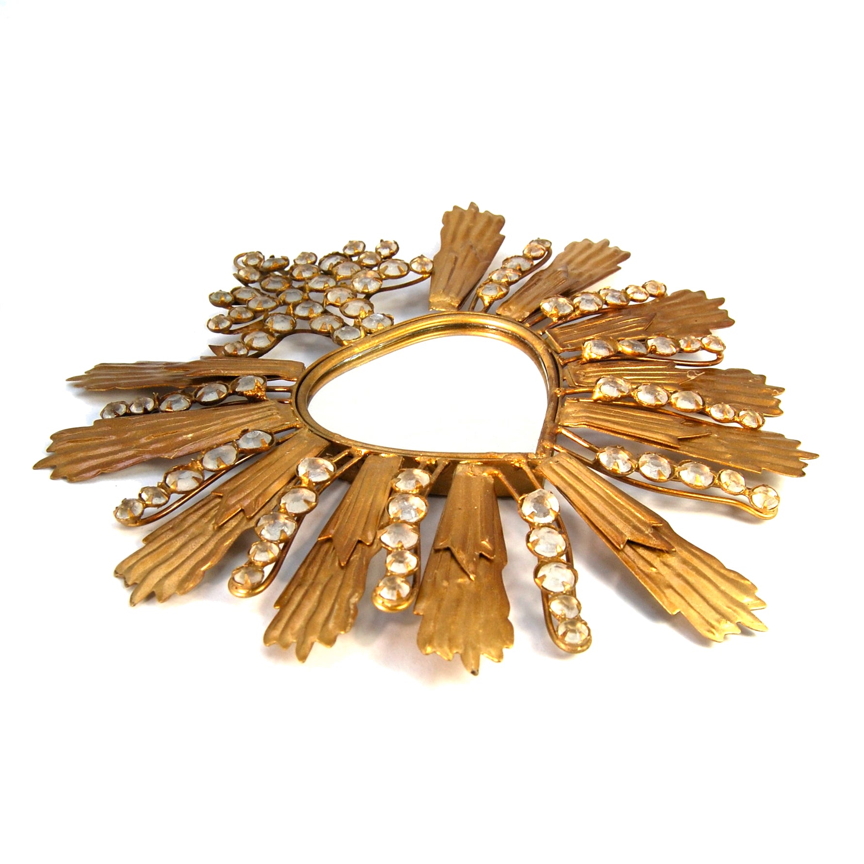 Jeweled Sacred Heart Ex Voto Accent Mirror