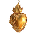 Sacred Heart Ex Voto Milagro Ornament with Vines