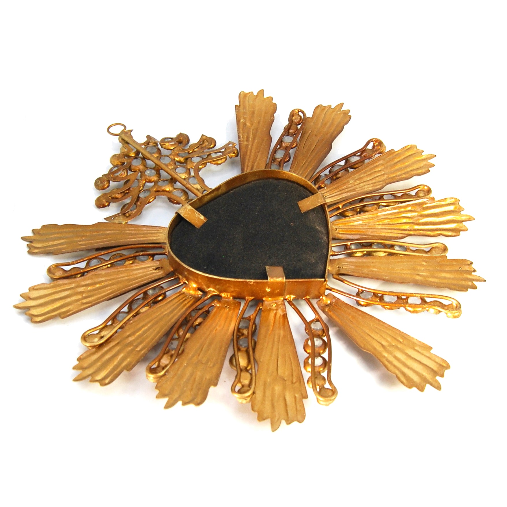 Jeweled Sacred Heart Ex Voto Accent Mirror