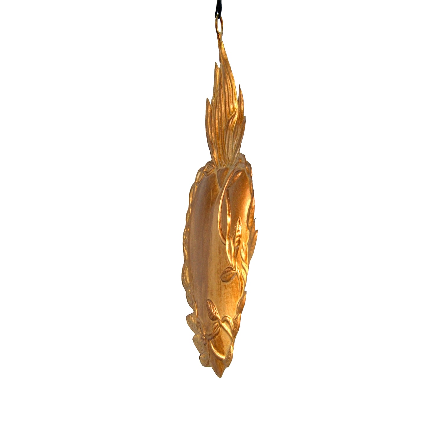 Sacred Heart Ex Voto Milagro Ornament with Vines