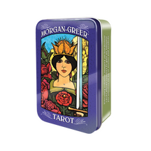 Load image into Gallery viewer, Morgan Greer Tarot Card Deck and Book in Tin Box
