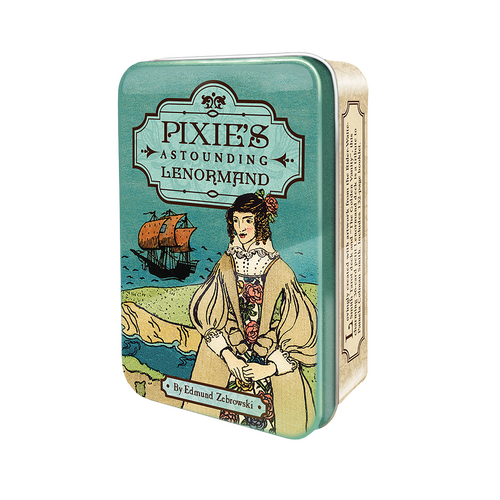 Pixie's Astounding Lenormand Oracle Card Deck and Book in Tin Box Tarot